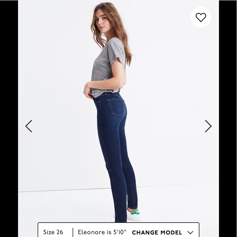 Madewell 10” high rise skinny jeans